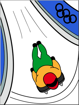 304x404 Clip Art Winter Olympics Skeleton Color I Abcteach