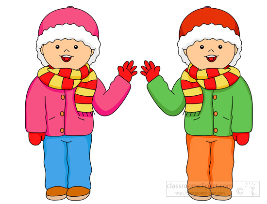 550x422 Kids With Winter Jacket Clipart Collection