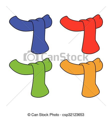 450x470 Scarf Icon, Winter Wool Symbol, Design. Vector Illustration