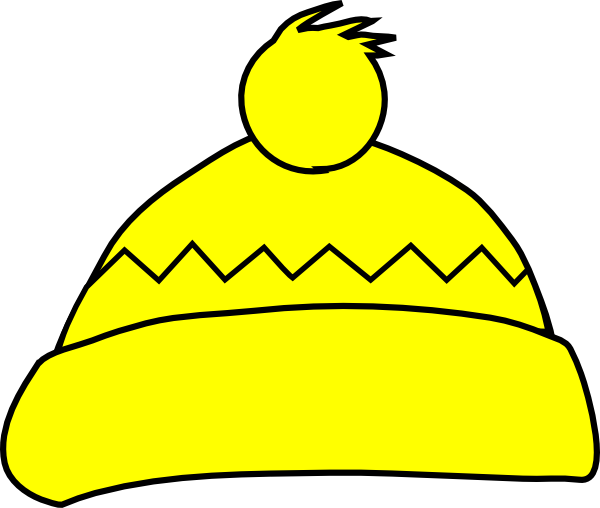 600x508 Yellow Winter Hat Clip Art