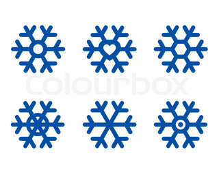 320x247 Nice Blue Snowflake Isolated On The White Background Stock