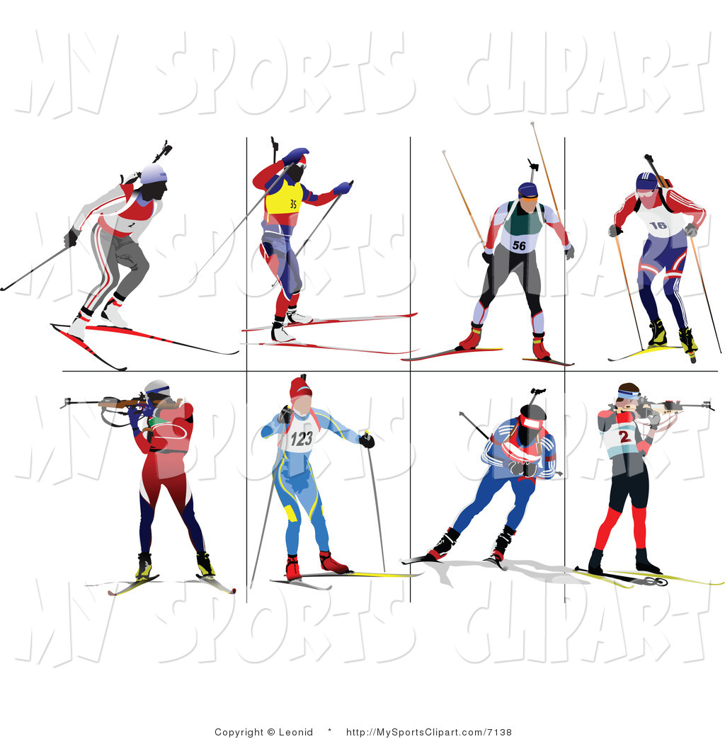1024x1044 Sports Clip Art Of A Biathlon Runner Icons By Leonid