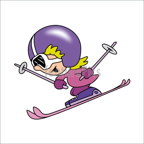 500x500 Winter Sport Girl Skiing