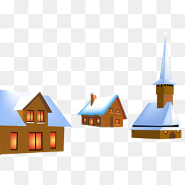 260x260 Cartoon H5 Background Snow Village, Cartoon, Snow, Village