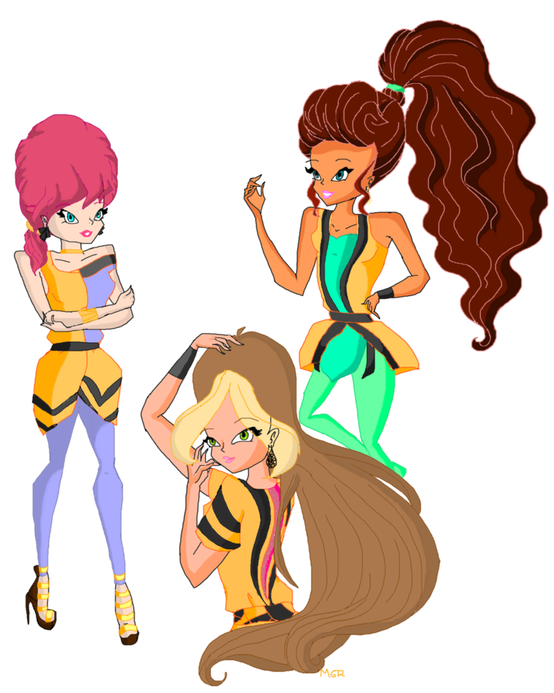 799x1000 Winx Club Flora Tecna Aisha Fashion Gold Outfit By Mary Gr