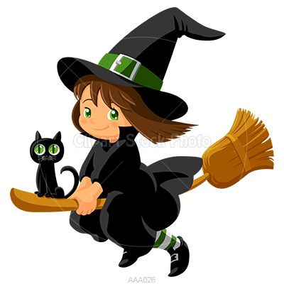 400x400 Pretty Cartoon Witch