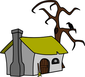 300x272 Witch Cottage Clip Art Free Vector 4vector