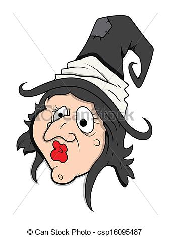 337x470 Funny Witch Character Face Vector. Drawing Art Of Fat Funny