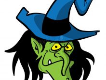 220x165 Witch Head Clipart Cartoon Witch Face Vector Clip Art Illustration
