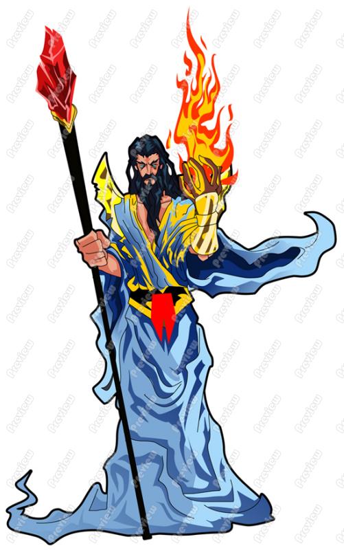 501x800 Magical Wizard Character Clip Art