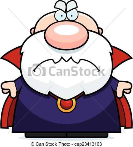 426x470 Cartoon Angry Wizard. A Cartoon Illustration Of A Wizard Clip
