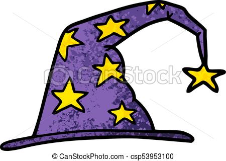 450x320 Cartoon Wizard Hat Vector Clipart