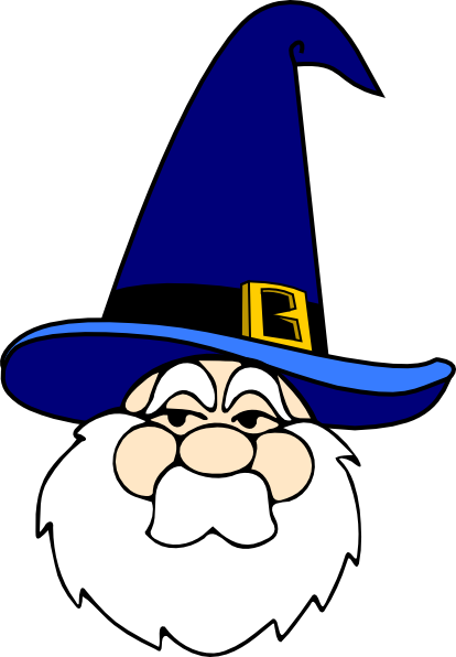 414x596 Wizard In Blue Hat Clip Art Free Vector 4vector