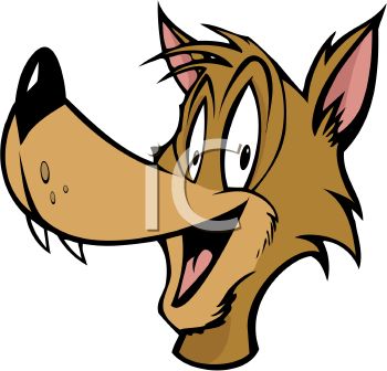 350x336 Cartoon Wolf