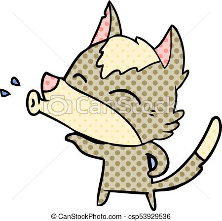 450x448 Howling Wolf Cartoon Vectors