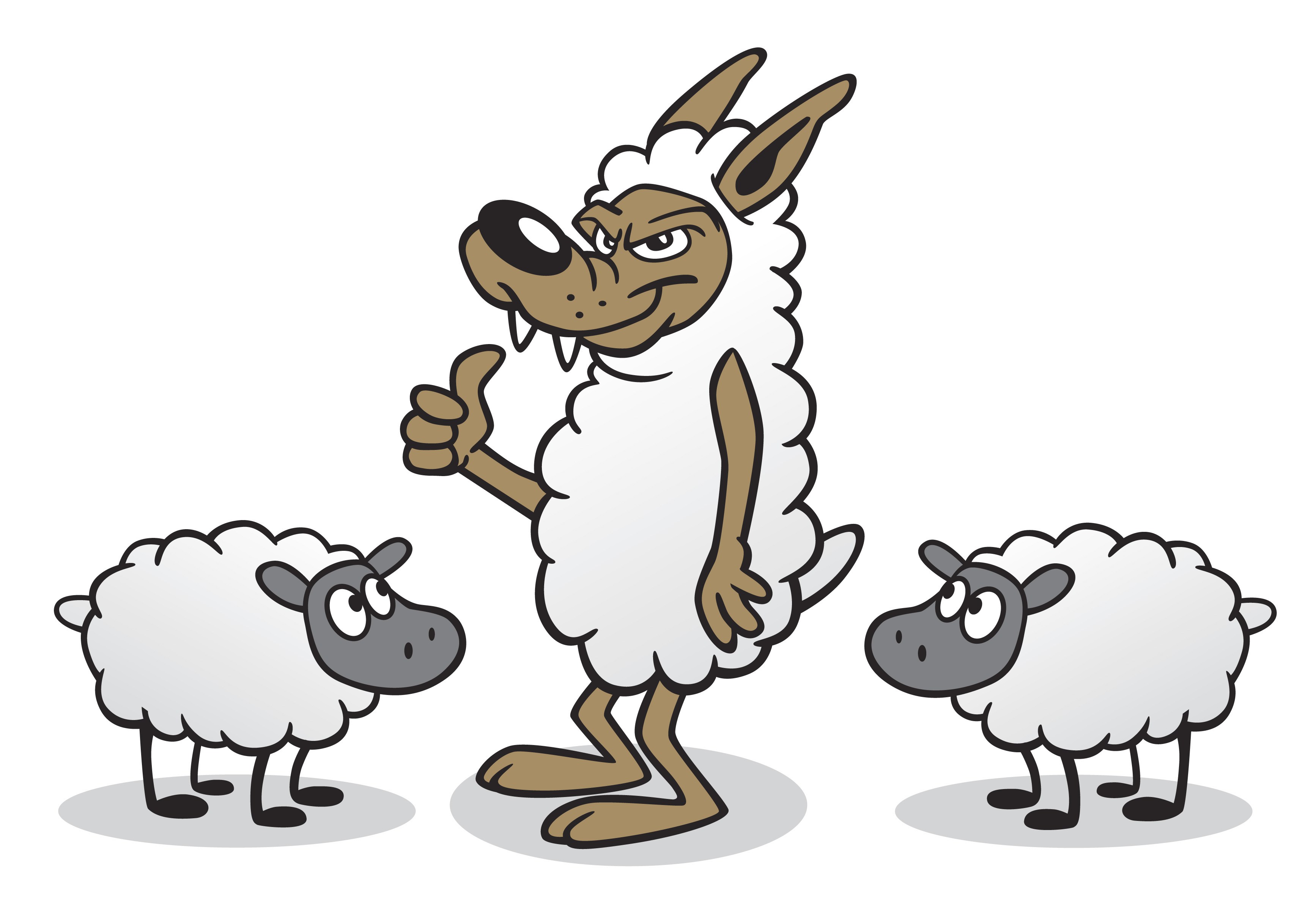 3468x2412 Cartoon Wolf In Sheep Clothing Clip Art 1801525 Misfit Matriarch