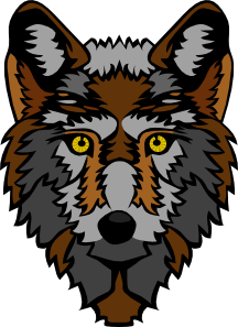 216x297 Stylized Wolf Head Clip Art