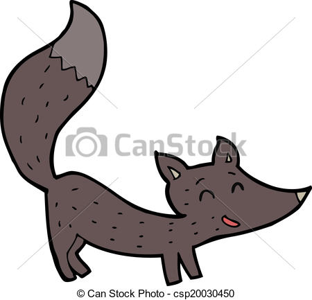 450x433 Cartoon Little Wolf Cub Clipart Vector
