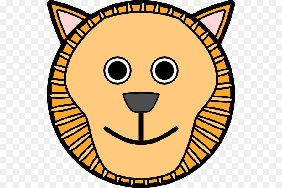 900x600 Bengal Tiger Lion Cartoon Face Clip Art