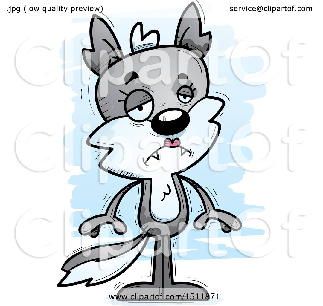 1080x1024 Clipart Of A Sad Female Wolf