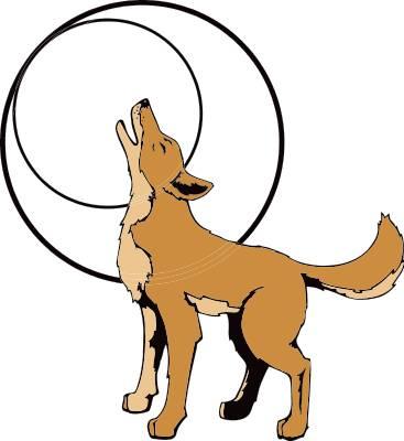 367x400 Howling Coyote Clip Art