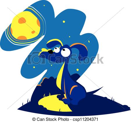 450x418 A Vector Cartoon Representing A Funny Dog Howling To