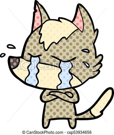 398x470 Cartoon Crying Wolf Clipart Vector