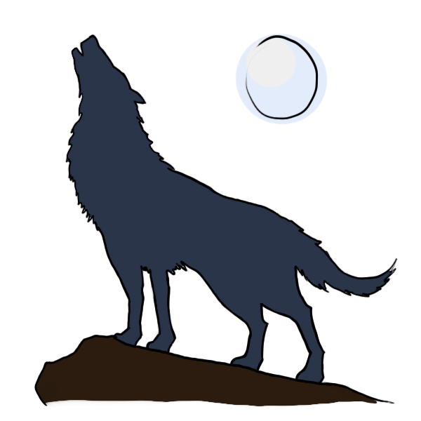 600x600 Howling Wolf Cartoon Pics