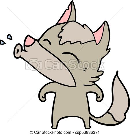 450x466 Howling Wolf Cartoon.