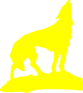 267x297 Yellow Wolf Clip Art