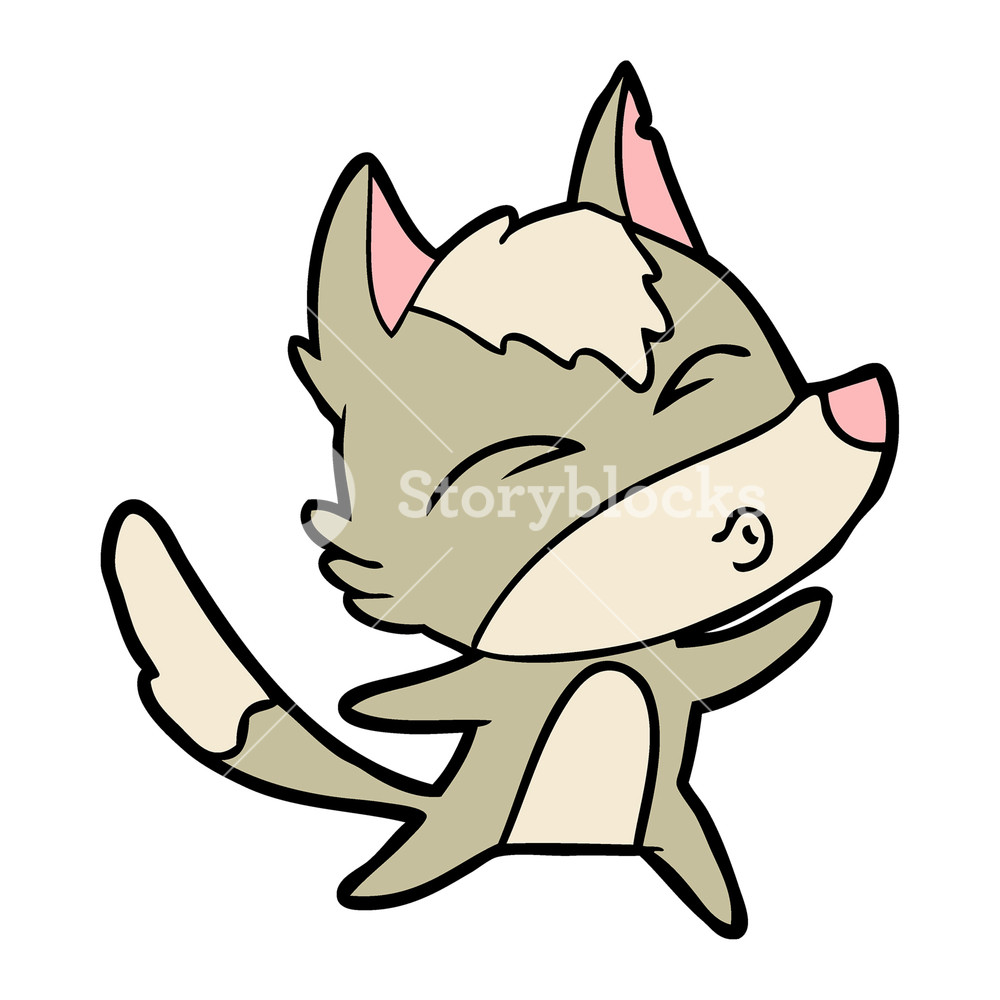 1000x1000 Cartoon Wolf Howling Royalty Free Stock Image