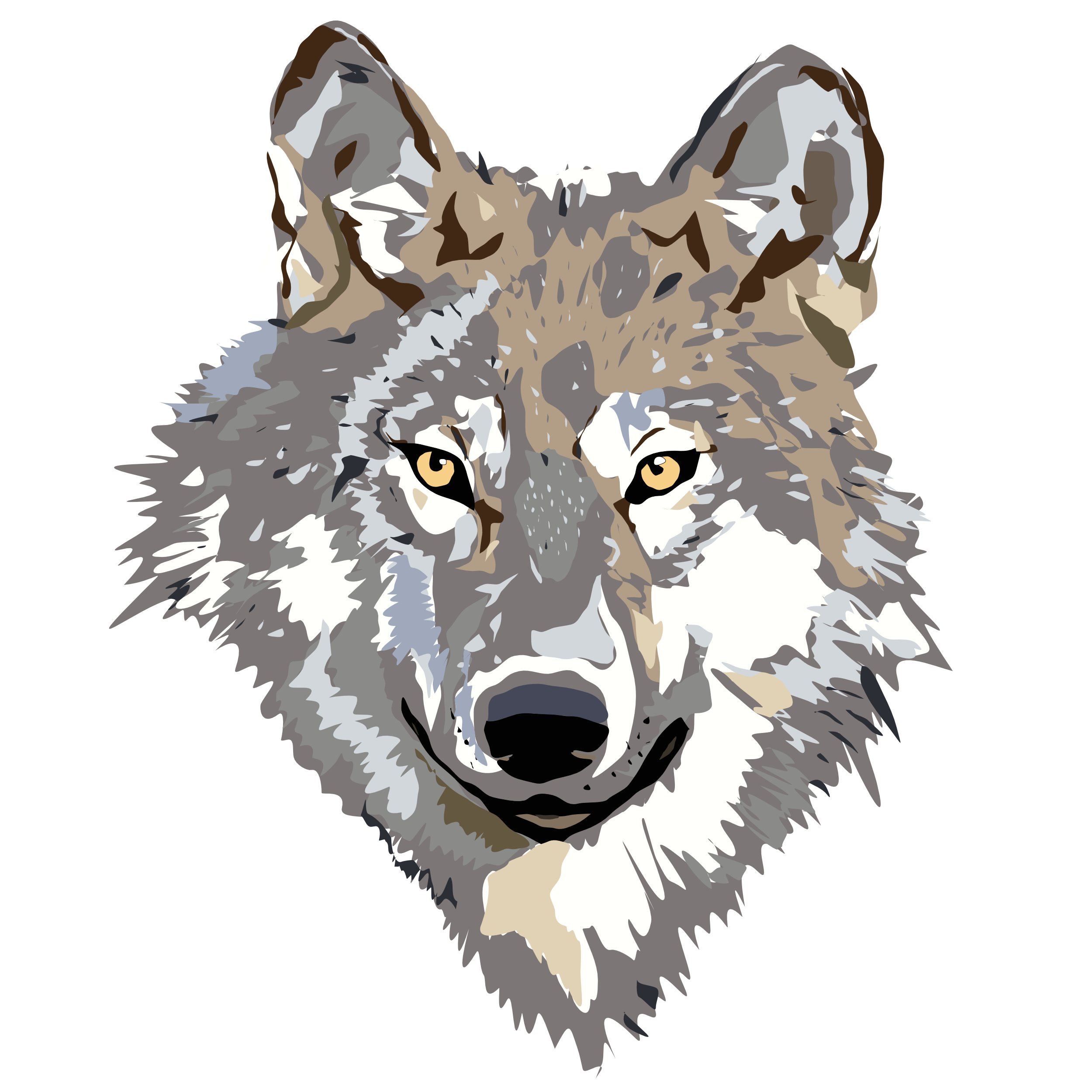 2500x2500 Clip Art Wolf Head Clip Art