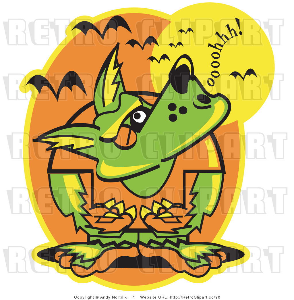 1024x1044 Royalty Free Retro Vector Clip Art Of A Howling Werewolf By Andy