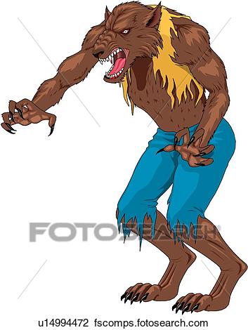 353x470 Unthinkable Werewolf Clipart Crouching Clip Art Image