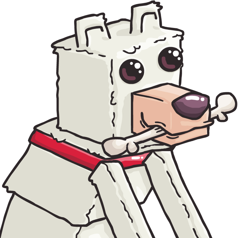 800x800 Minecraft Wolf Clipart