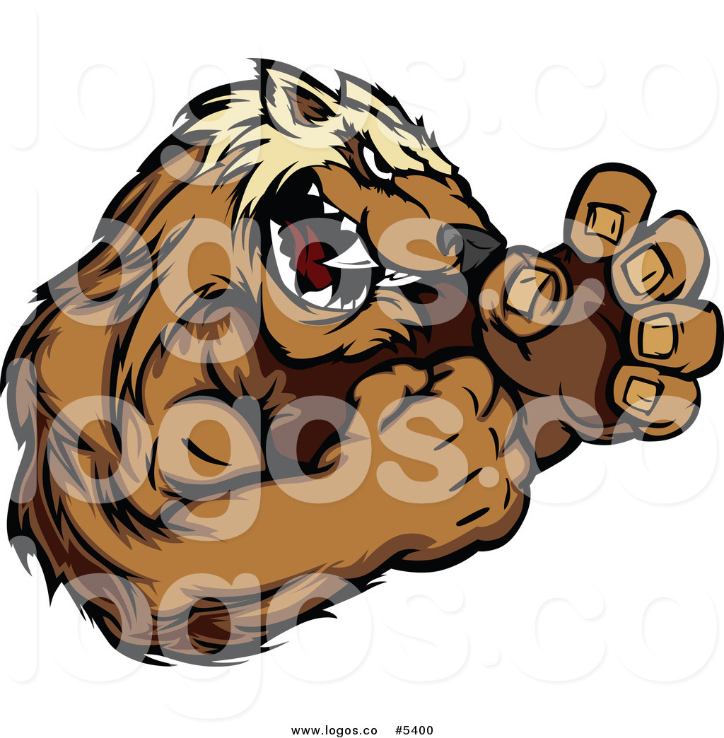 1024x1044 Royalty Free Vector Of A Logo Of An Aggressive Wolverine Fighting