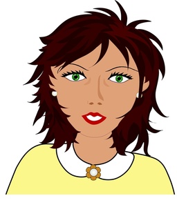 256x300 Free Brunette Woman Clipart Image 0515 1003 1101 5821 Computer