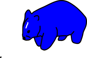298x198 Blue Wombat Clip Art