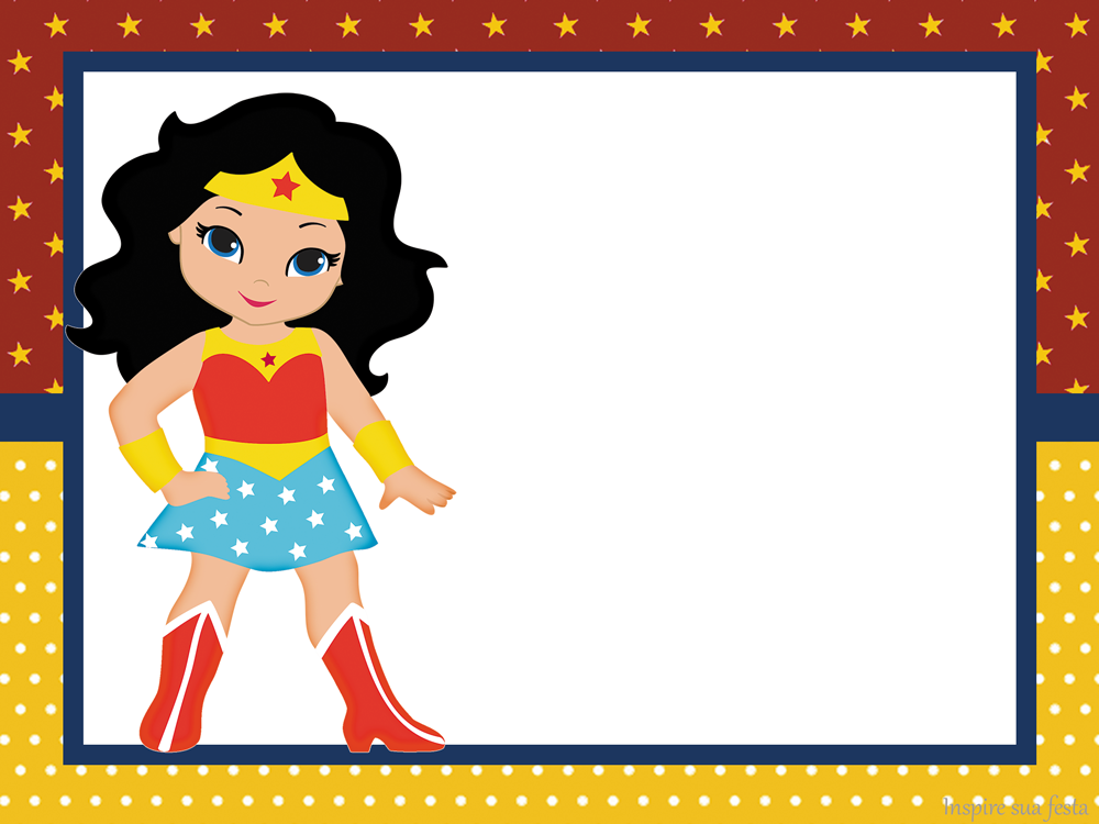1000x750 Wonder Woman Chibi Free Printable Invitations.
