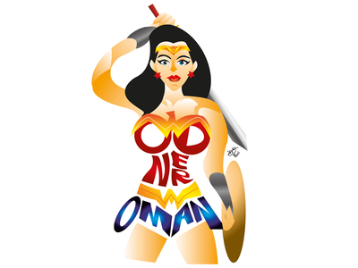 400x300 Wonder Woman Typography By Pariselvam