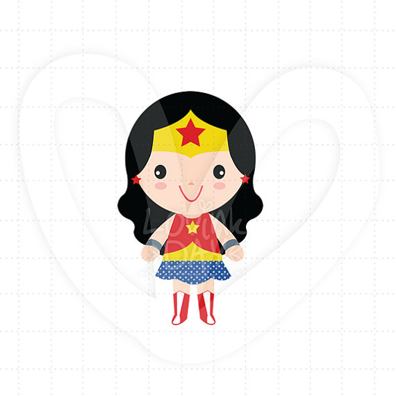 570x570 Wonder Woman Cute Clipart