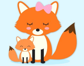340x270 Fox Clipart Woodland Animals Clipart Forest Animals Clipart