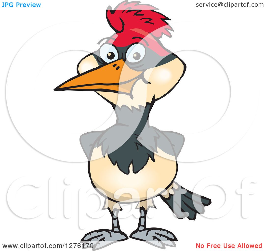1080x1024 Clipart Of A Happy Woodpecker