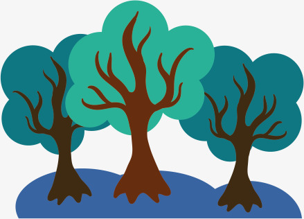 439x316 Trees Jungle, Cartoon Elements, Cartoon Trees, Creative Woods Png