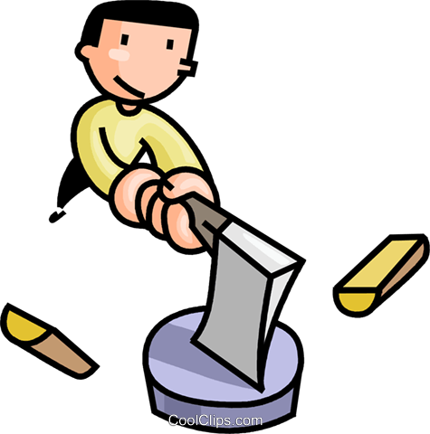 475x480 Man Chopping Wood Royalty Free Vector Clip Art Illustration
