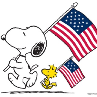320x320 Patriotic Snoopy Clip Art