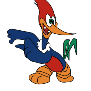 300x300 Digital Woody Woodpecker Drawing By Railfaneric
