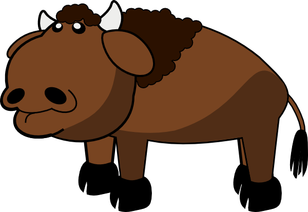 600x413 Cartoon Buffalo Clipart