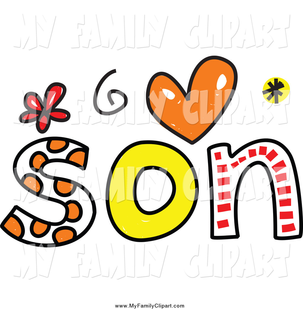 1024x1044 Clip Art Of A Colorful Son Word With Hearts And Flowers By Prawny