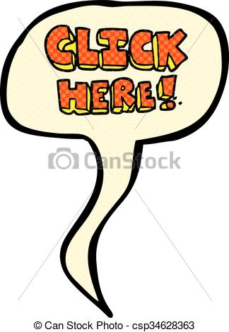 324x470 Freehand Drawn Comic Book Speech Bubble Cartoon Click Here Clip